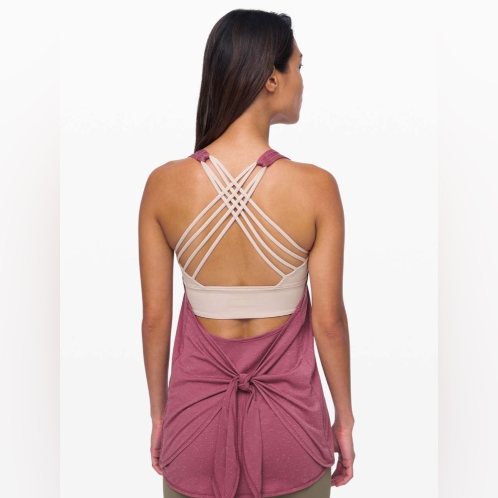 Lululemon Tied in Energy 2-in-1 Tank Pink Bliss Size 6